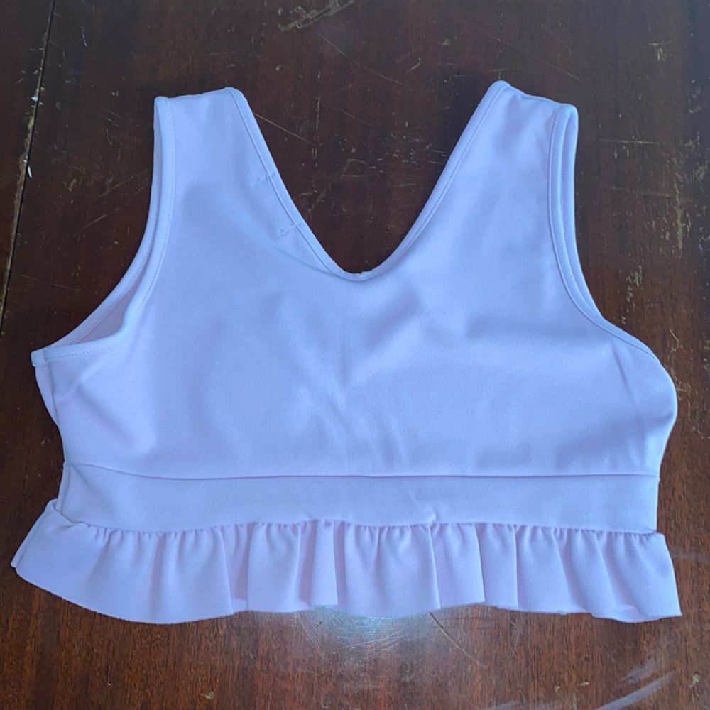 Lilac plunge sleeveless drill hem crop top-16